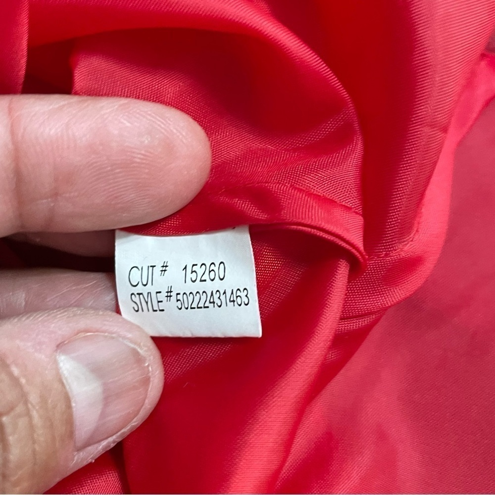 I.C.E 90’s Vtg. y2K Silk, Fairy Red Sleeveless Dress Floral Accents size 10 - Picture 15 of 16